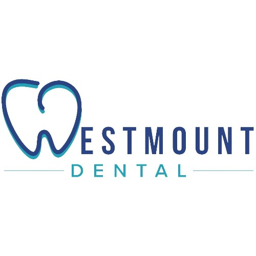 Westmount Dental logo with a stylized blue tooth icon and the text 'Westmount Dental' in blue and teal.